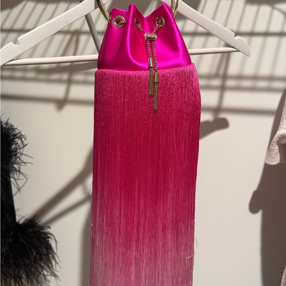 Jimmy Choo Pink Fringe Bag